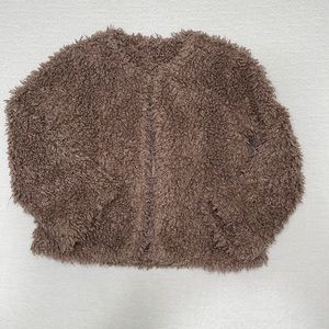 ReSkin Fur Coat Outer Fuzzy Sherpa Fleece Teddy Jacket - M